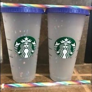 Starbucks confetti cups